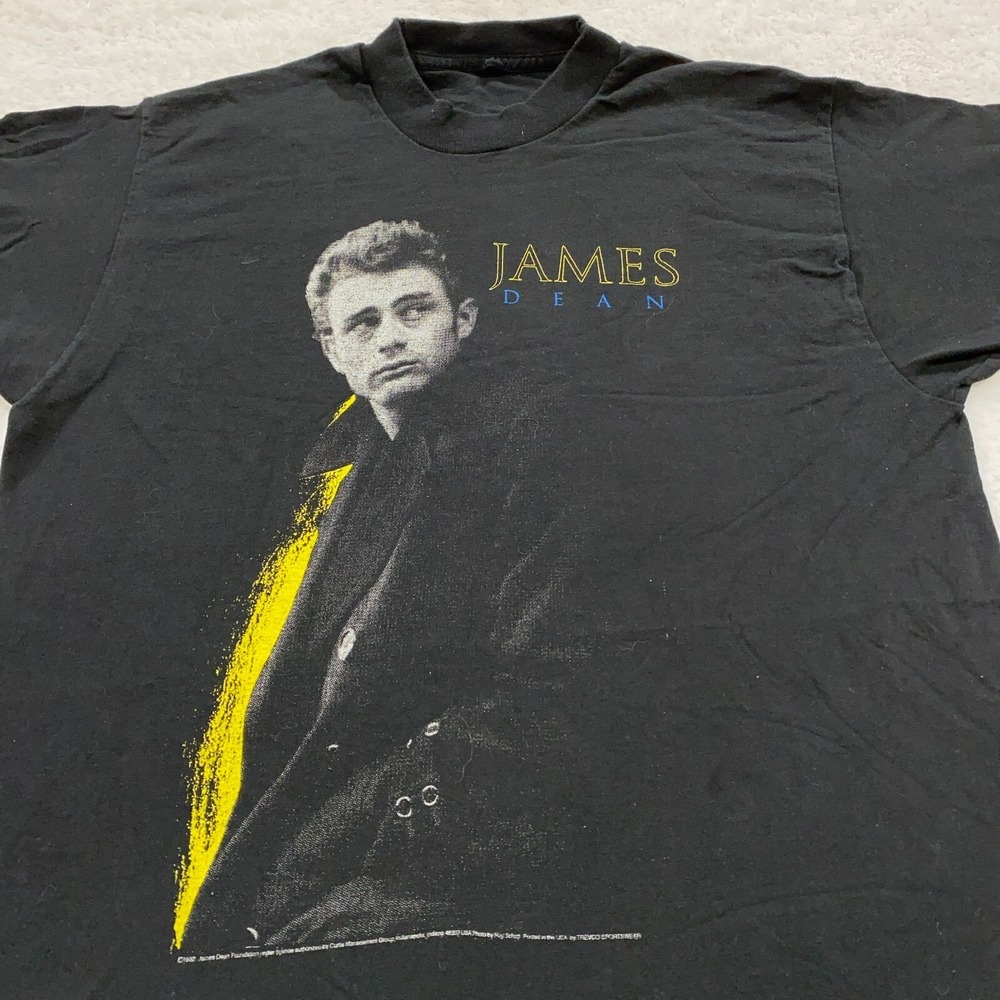 vintage 80s JAMES DEAN T-Shirt MEDIUM/LARGE single stitch‎ 90s